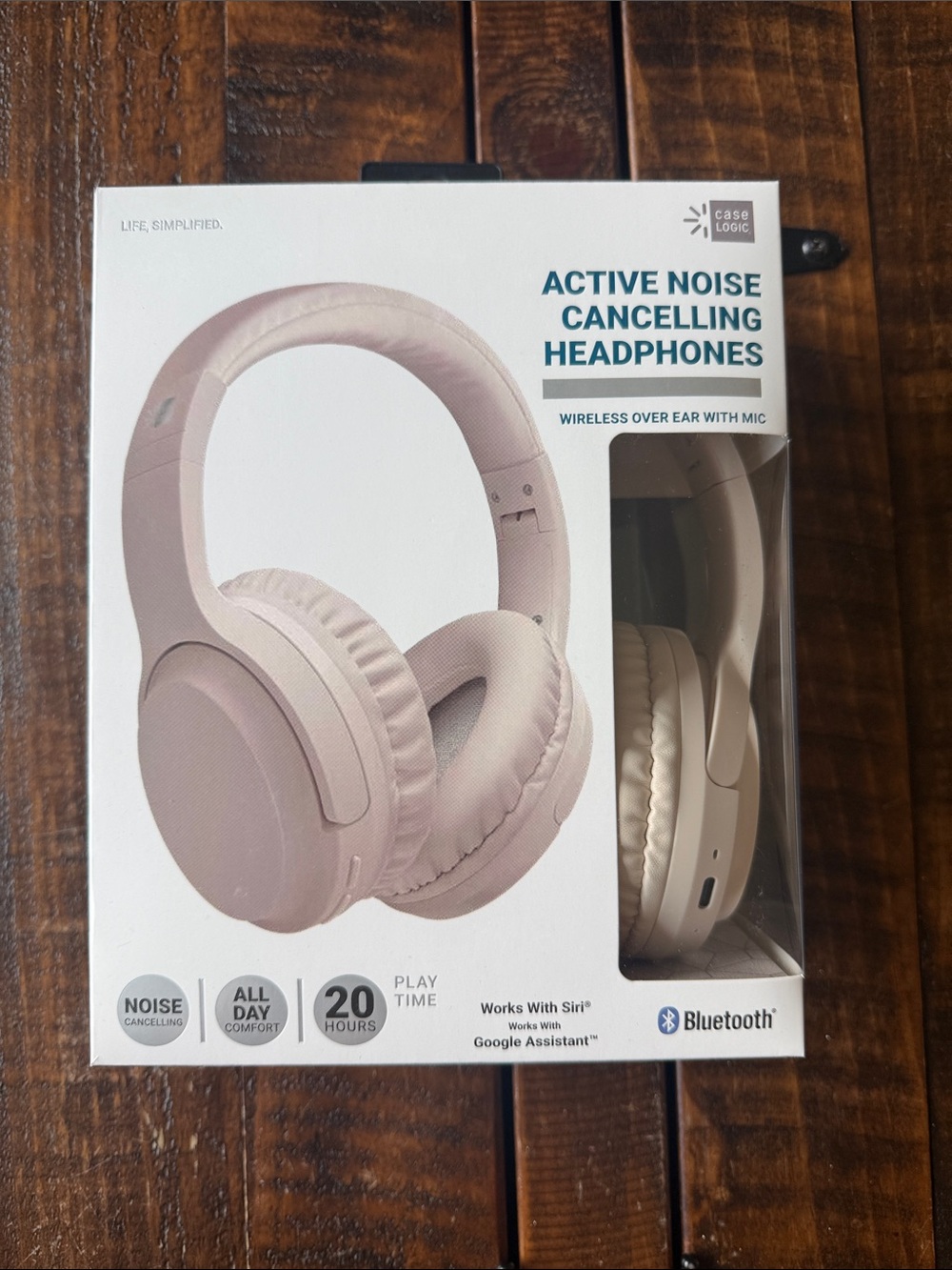Case Logic Active Noise Cancelling Bluetooth Headphones Off White NIB
